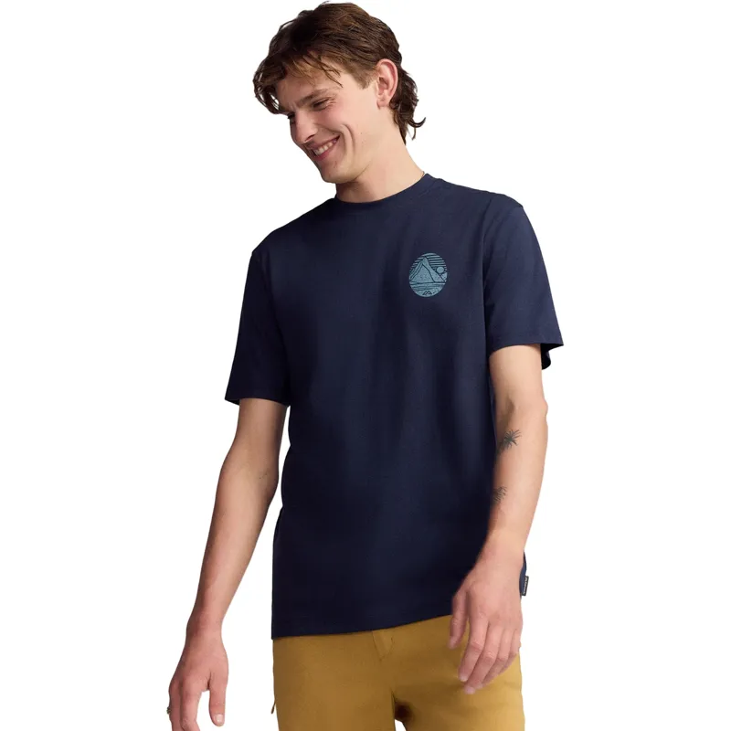 Kathmandu Mitre Peak Men's Organic Cotton Tee in Pure Navy-2