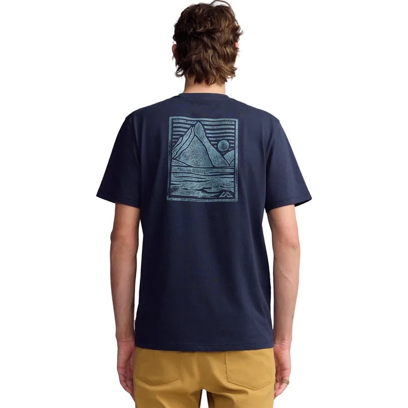 Kathmandu Mitre Peak Men's Organic Cotton Tee in Pure Navy-3