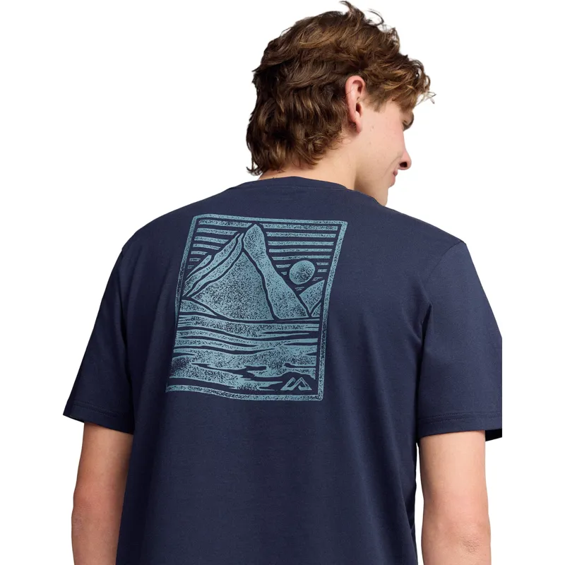 Kathmandu Mitre Peak Men's Organic Cotton Tee in Pure Navy-4