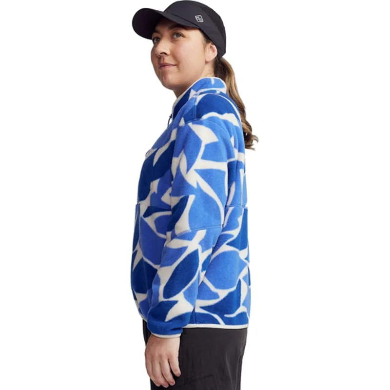 Kathmandu Womens Trailhead Fleece 1/4 Zip in Dark Peri Forest Floor-2