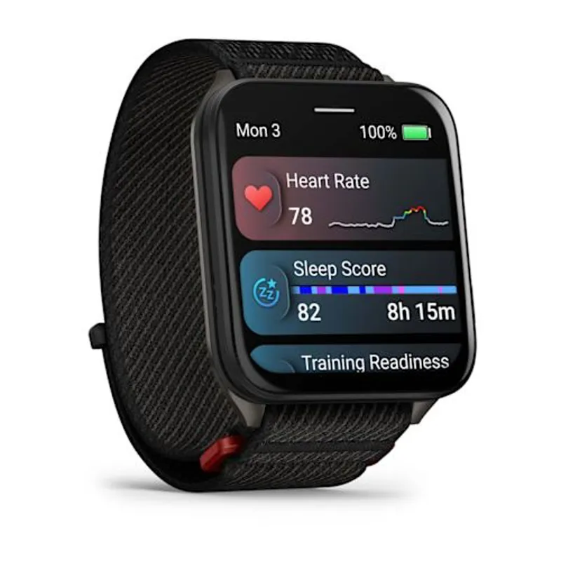 Garmin Venu X1 in Black with Slate Titanium Caseback and Black ComfortFit Nylon Band-2