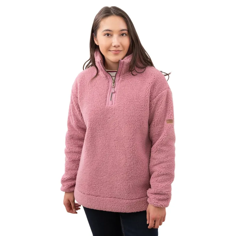 Lighthouse Women's Coast Half Zip Fleece in Berry-8