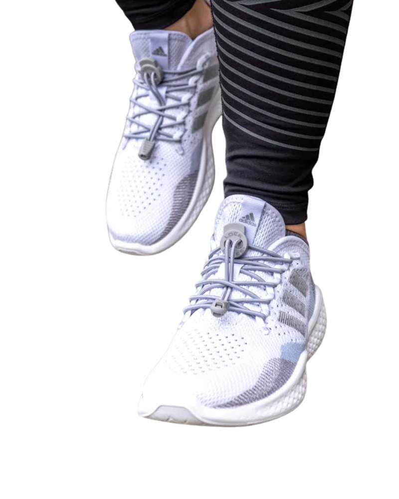 Lock Laces in Solid Grey-1