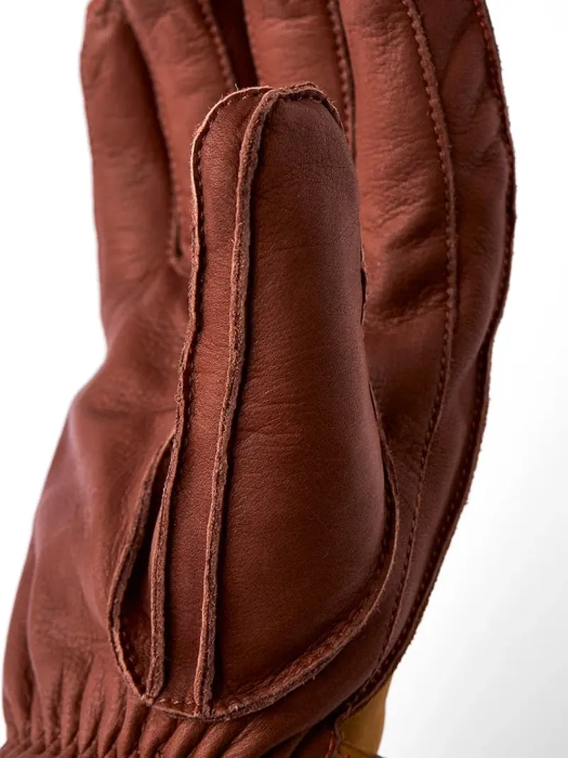 Hestra Wakayama 5-finger Ski Gloves in Cork / Brown-5