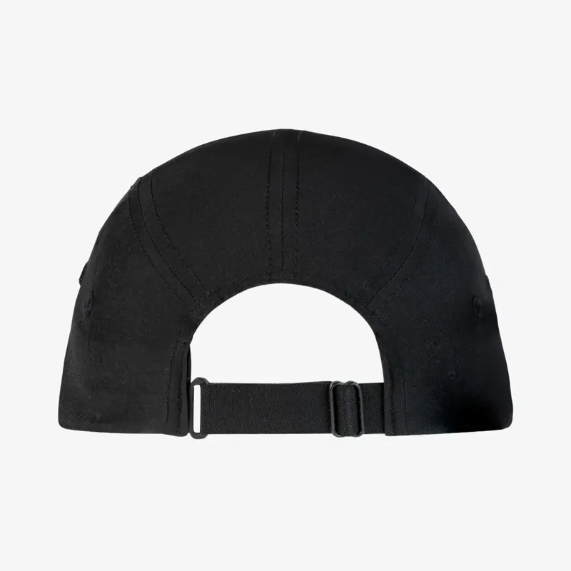Buff 5 Panel Go Cap in Solid Black-1