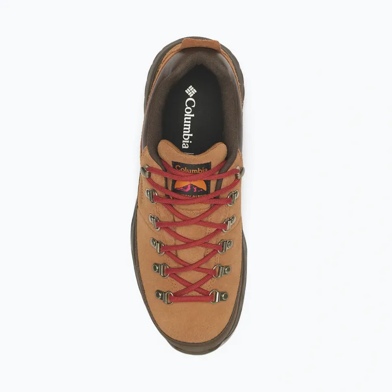 Columbia Men's Newton Alpine Low Hiking Boots in Grizzly Bear / Red Oxide-3