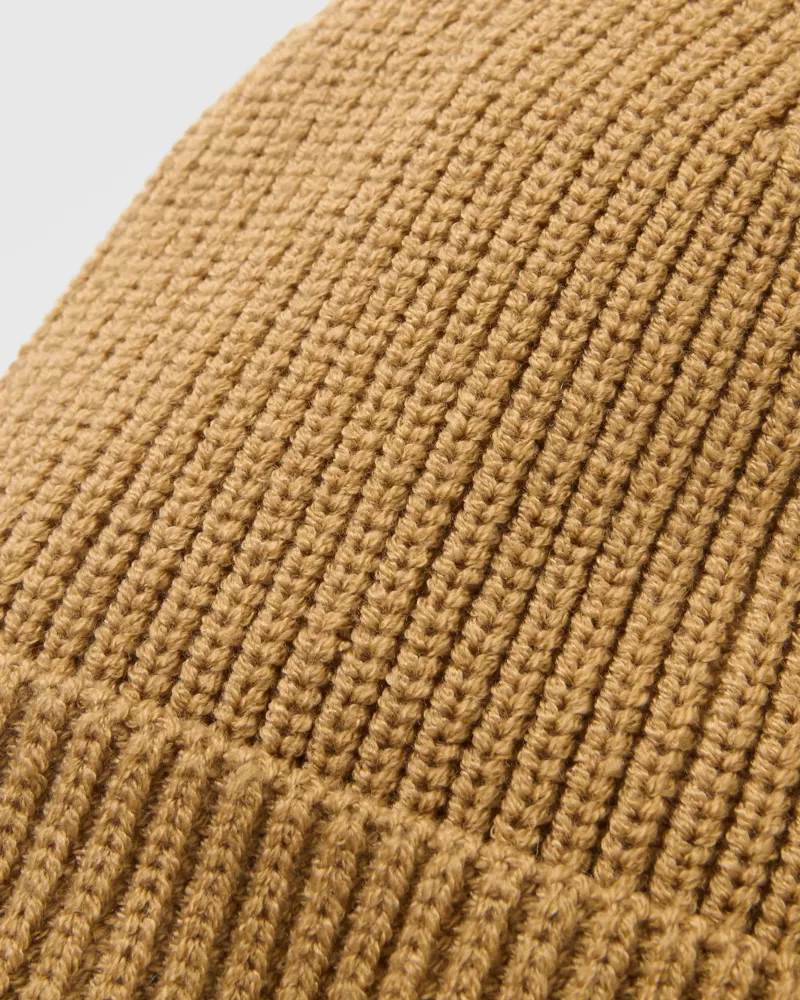 Passenger Compass Recycled Beanie in Biscuit-3
