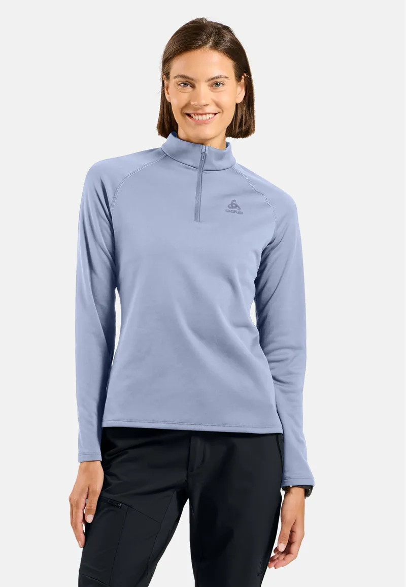 Odlo Besso Long Sleeve Half-Zip Mid Layer Women's in Blue Heron-3