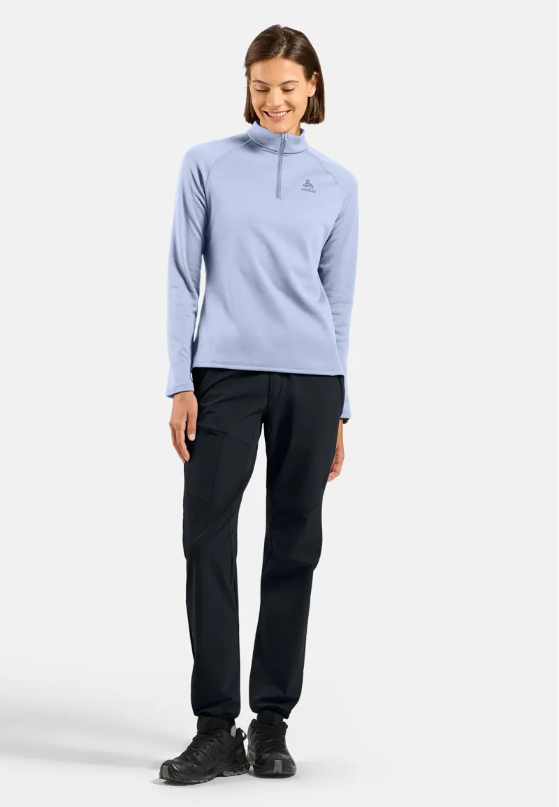 Odlo Besso Long Sleeve Half-Zip Mid Layer Women's in Blue Heron-5