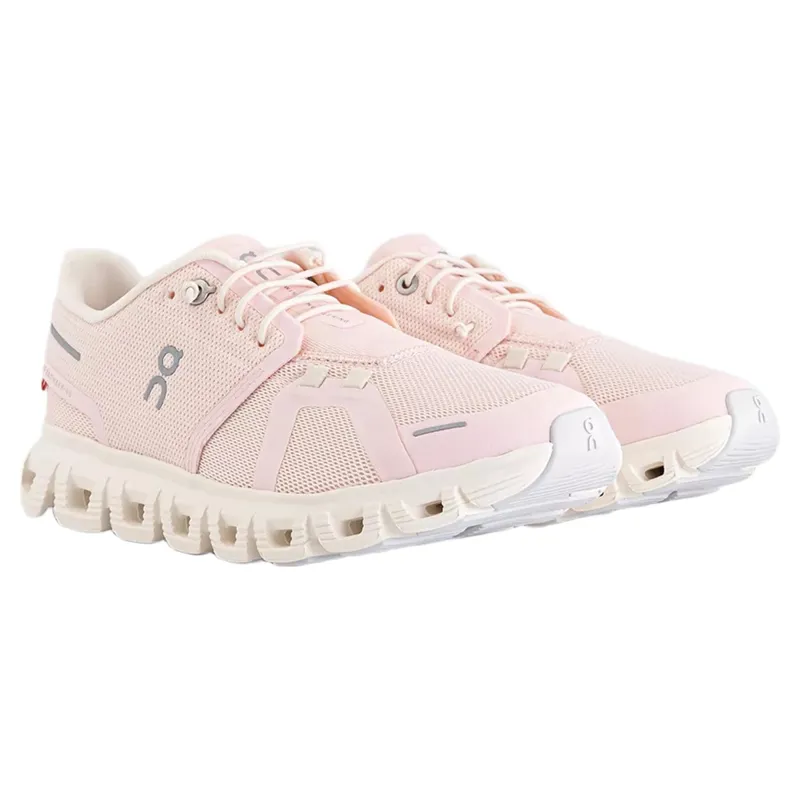 On Women's Cloud 6 Trainers in Salt / Gardenia-1