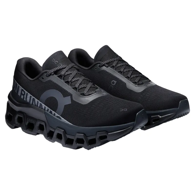 On Womens Cloudmonster 2 Road Runners 6 in Black / Eclipse-2
