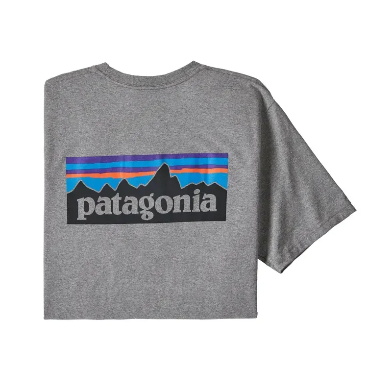 Patagonia Men's P-6 Logo Responsibili-Tee in Gravel Heather-4