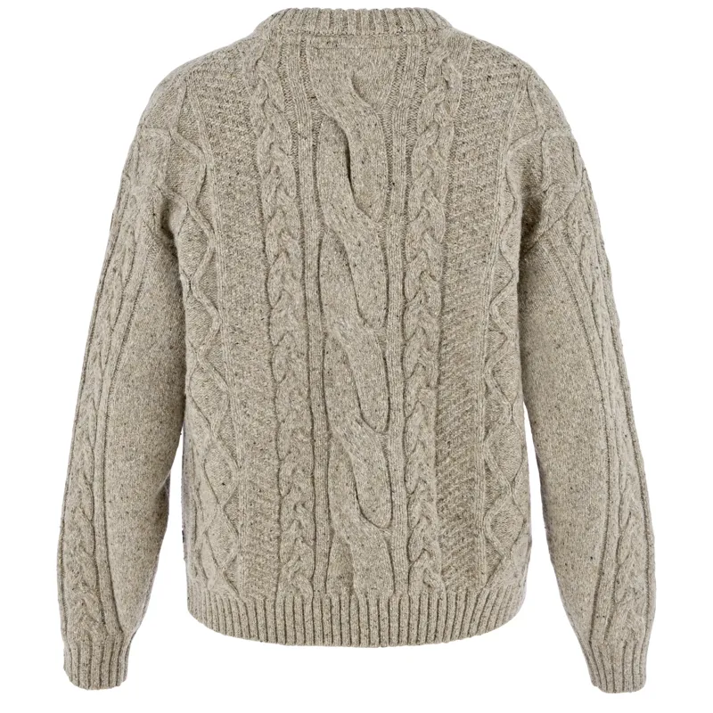 Fjallraven Womens Ovik Cable Knit Sweater in Fog-1