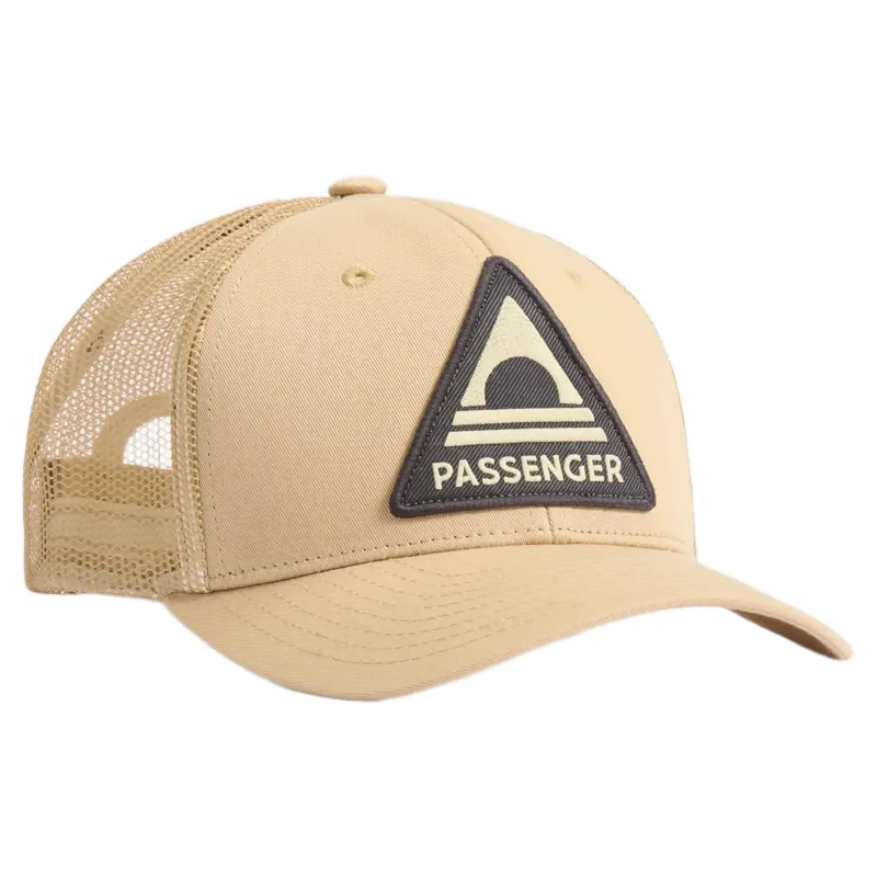 Passenger Elements Core Trucker Triangle Patch Cap in Biscuit