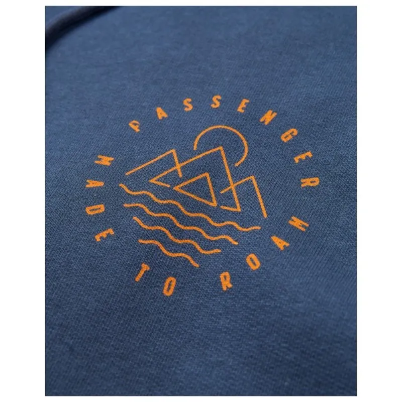 Passenger Mens Escapism Recycled Cotton Hoodie in Rich Navy-1
