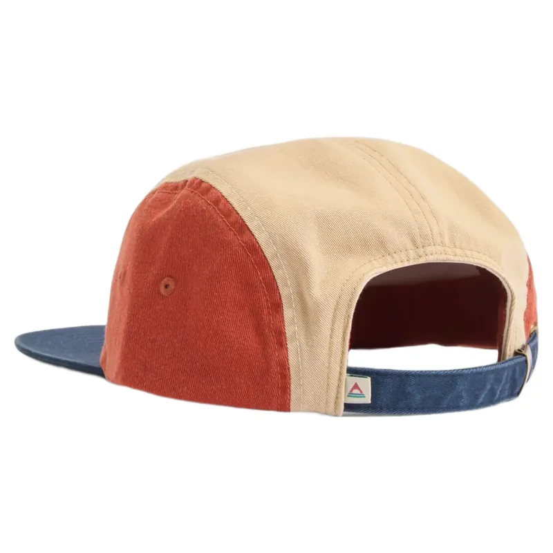 Passenger Fixie Organic 5 Panel Cap 2 in Blue Navy / Dark Rust-1