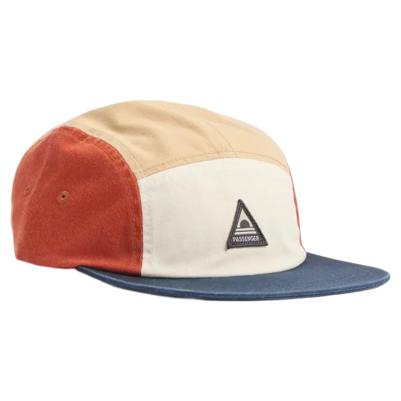Passenger Fixie Organic 5 Panel Cap 2 in Blue Navy / Dark Rust