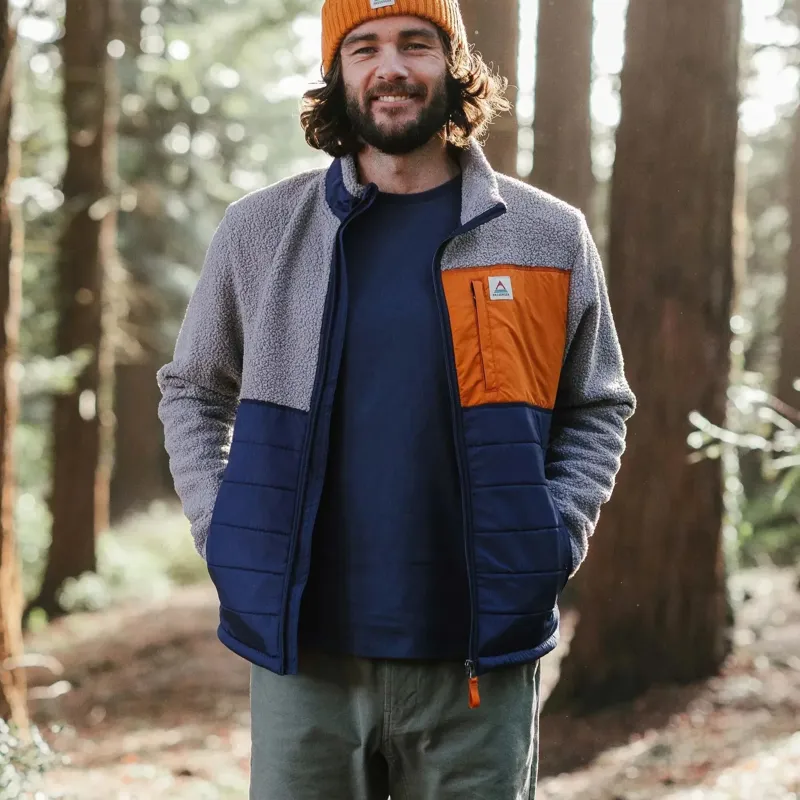 Passenger Men's Born Explorer Recycled Polar-Lined Sherpa Fleece in Steel Grey-2