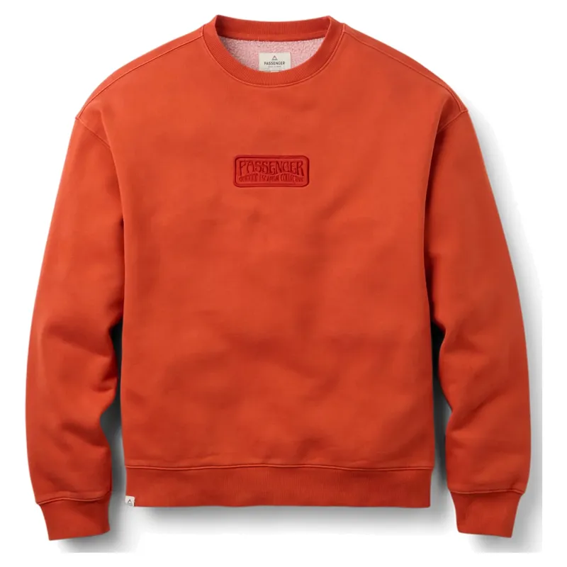Passenger Mens Boundless Relaxed Fit Sweatshirt in Dark Rust