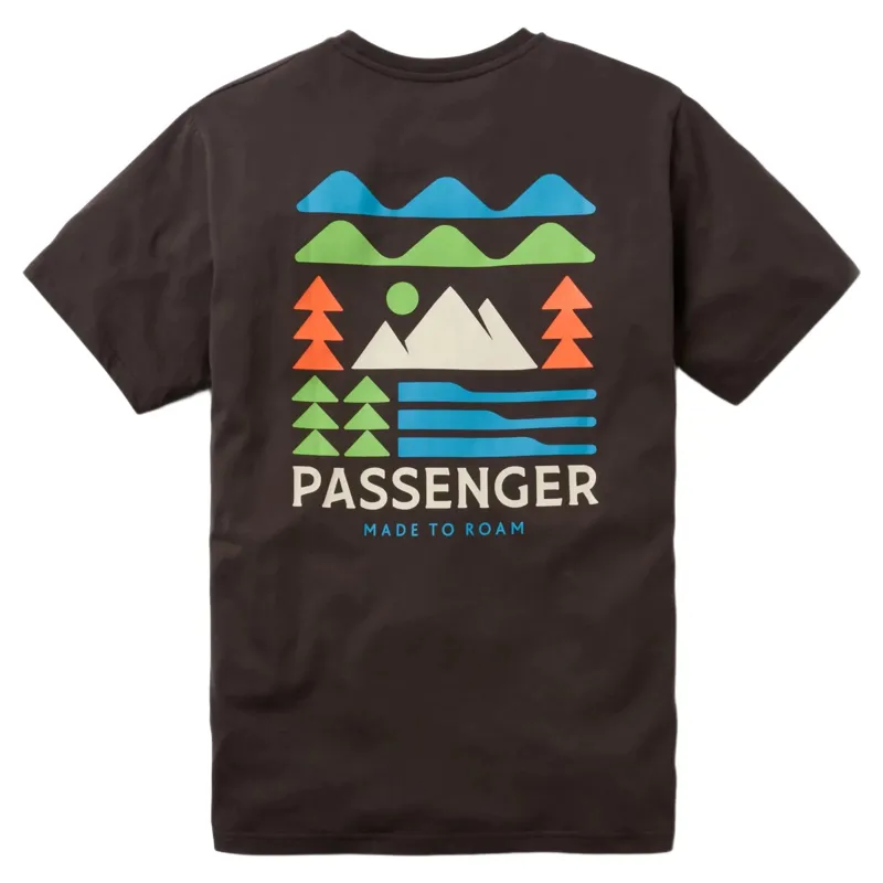 Passenger Mens Cutout Organic Cotton T-Shirt in Espresso-1