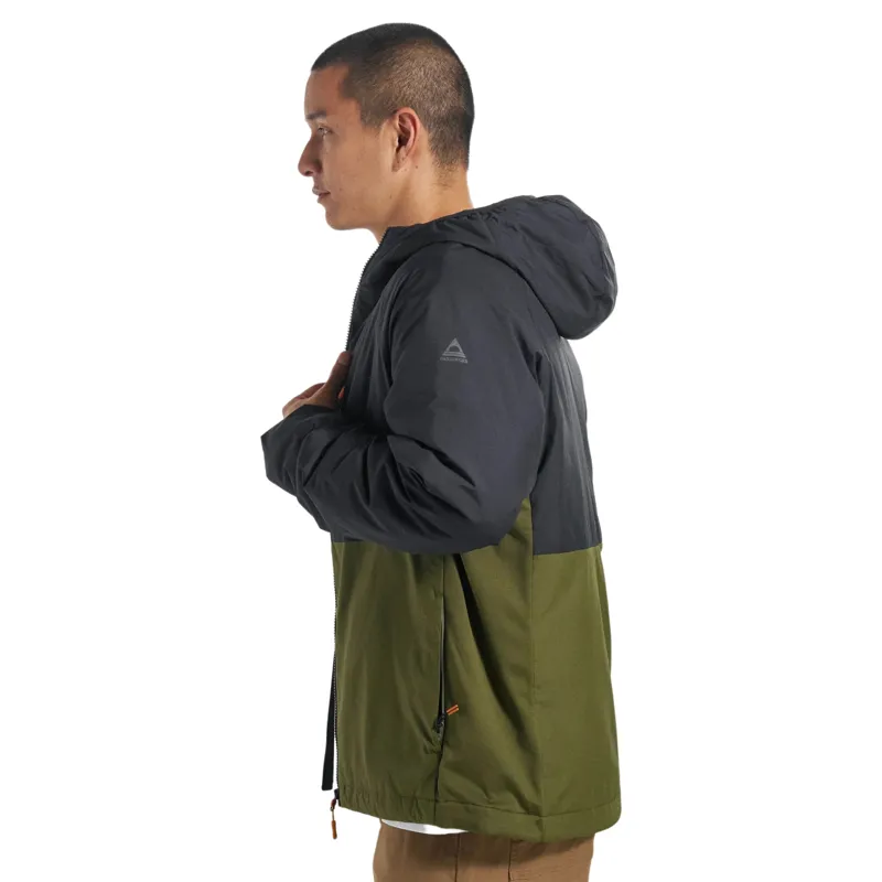 Passenger Mens Daybreak Lightweight Recycled Thermore Insulated Jacket 2 in Faded Black / Khaki-2