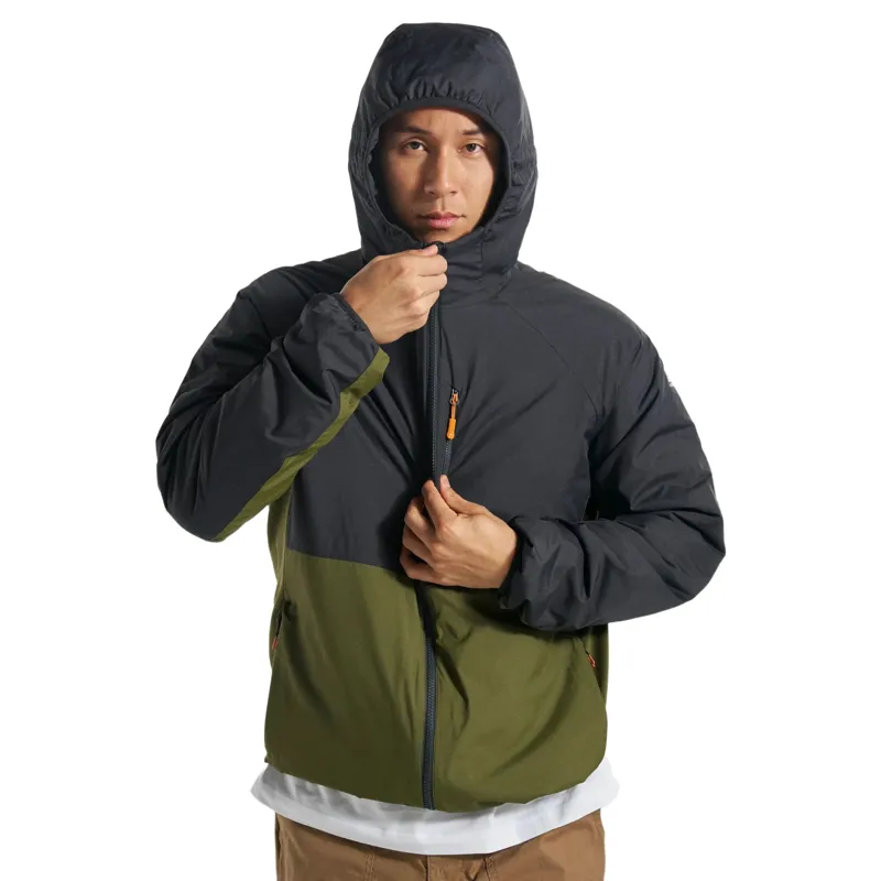 Passenger Mens Daybreak Lightweight Recycled Thermore Insulated Jacket 2 in Faded Black / Khaki-3