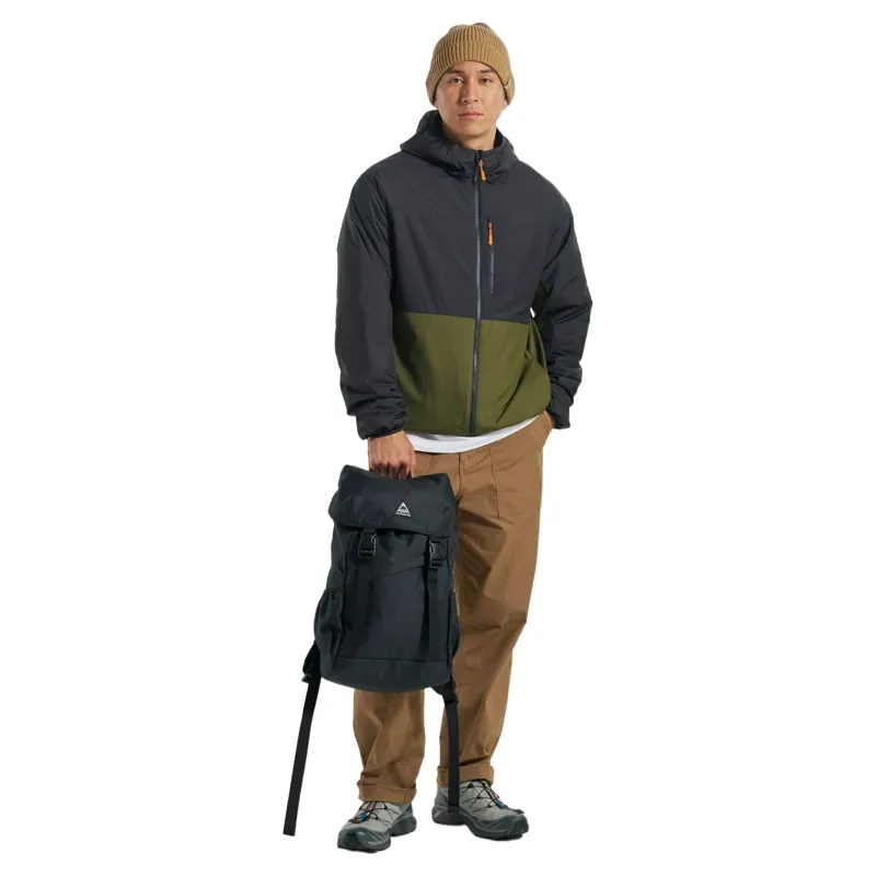 Passenger Mens Daybreak Lightweight Recycled Thermore Insulated Jacket 2 in Faded Black / Khaki-5