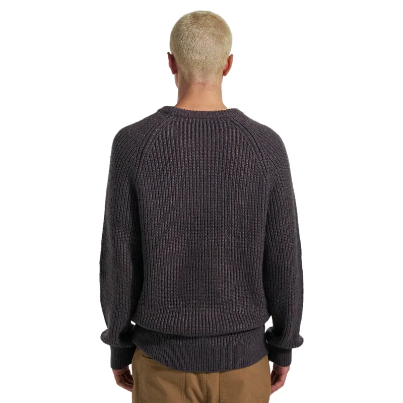 Passenger Mens Fog Recycled Knitted Jumper in Charcoal-2
