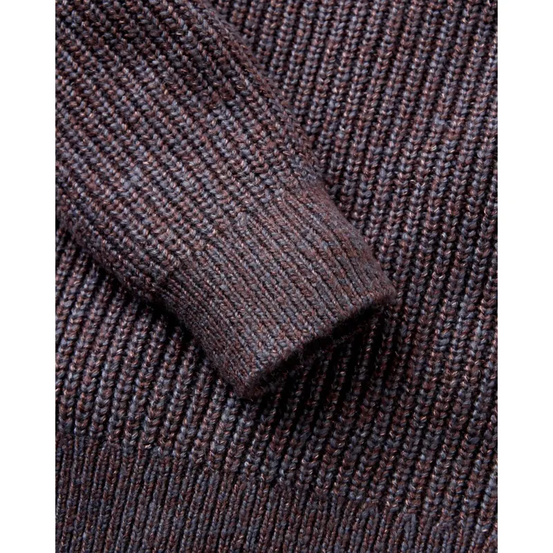 Passenger Mens Fog Recycled Knitted Jumper in Charcoal-3