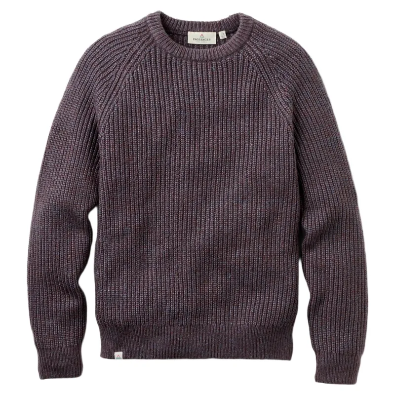 Passenger Mens Fog Recycled Knitted Jumper in Charcoal