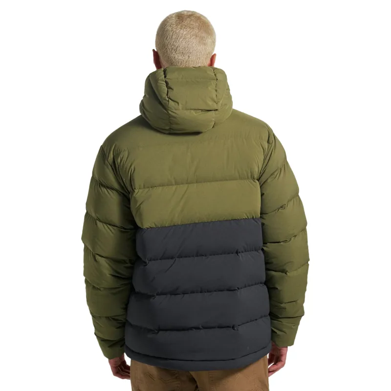 Passenger Mens Kindlewood Recycled Down Jacket in Faded Black / Khaki-3