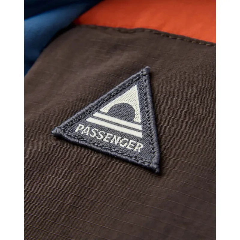 Passenger Mens Oceanic Recycled Insulated Anorak in Dark Rust / Dark Denim-1