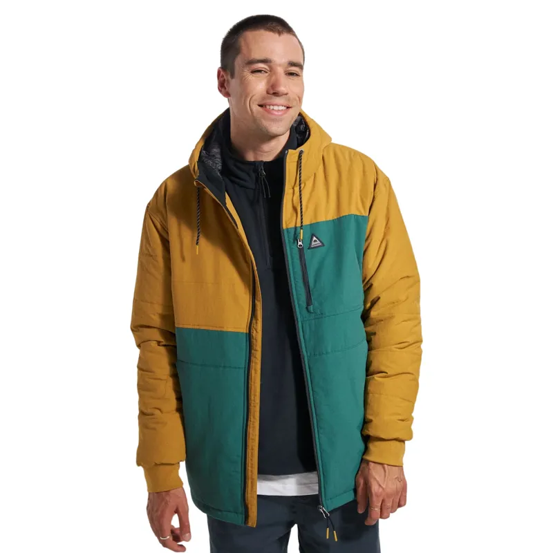Passenger Mens Oceanic Recycled Insulated Full Zip Jacket in Dusty Ochre / Deep Ocean-1