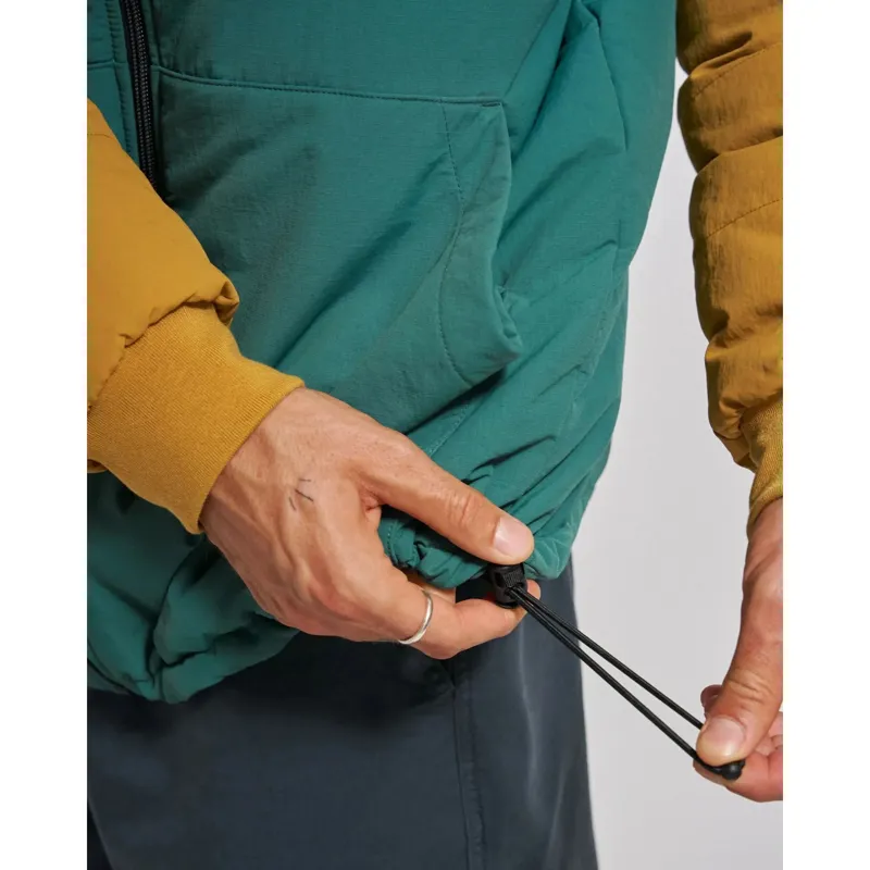 Passenger Mens Oceanic Recycled Insulated Full Zip Jacket in Dusty Ochre / Deep Ocean-9