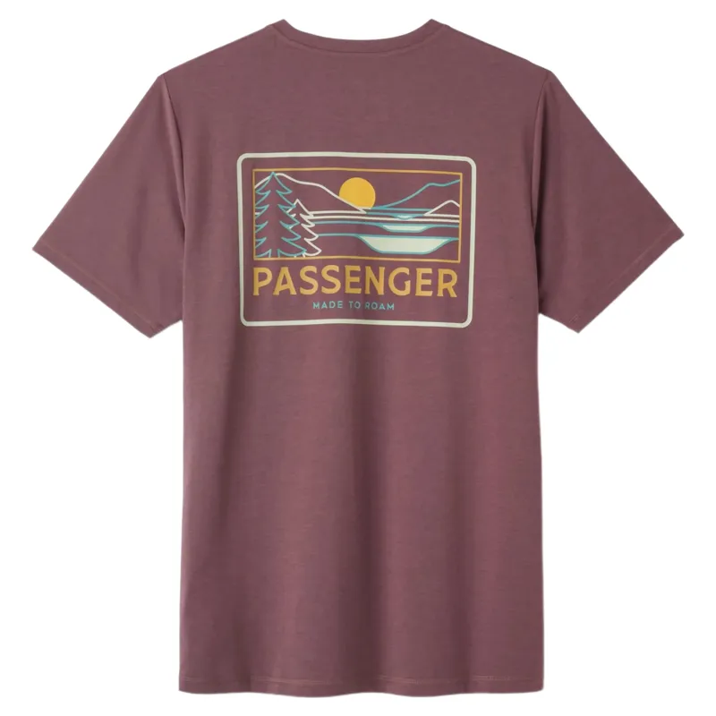 Passenger Mens Roamer Recycled Active T-Shirt in Brambleberry-1