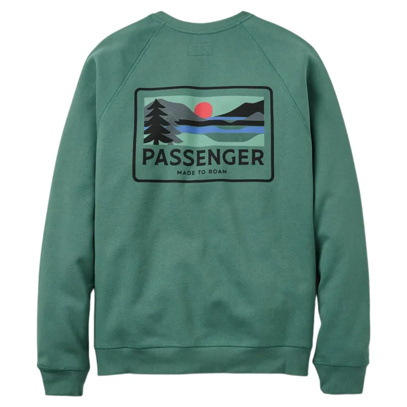 Passenger Mens Roamer Recycled Cotton Sweatshirt in Deep Ocean-1