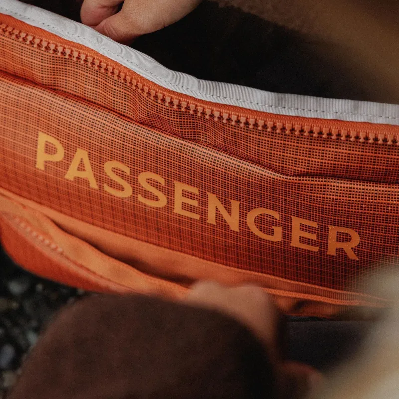 Passenger Roamer Recycled 60L Split Duffel Bag in Sunrise Orange-8