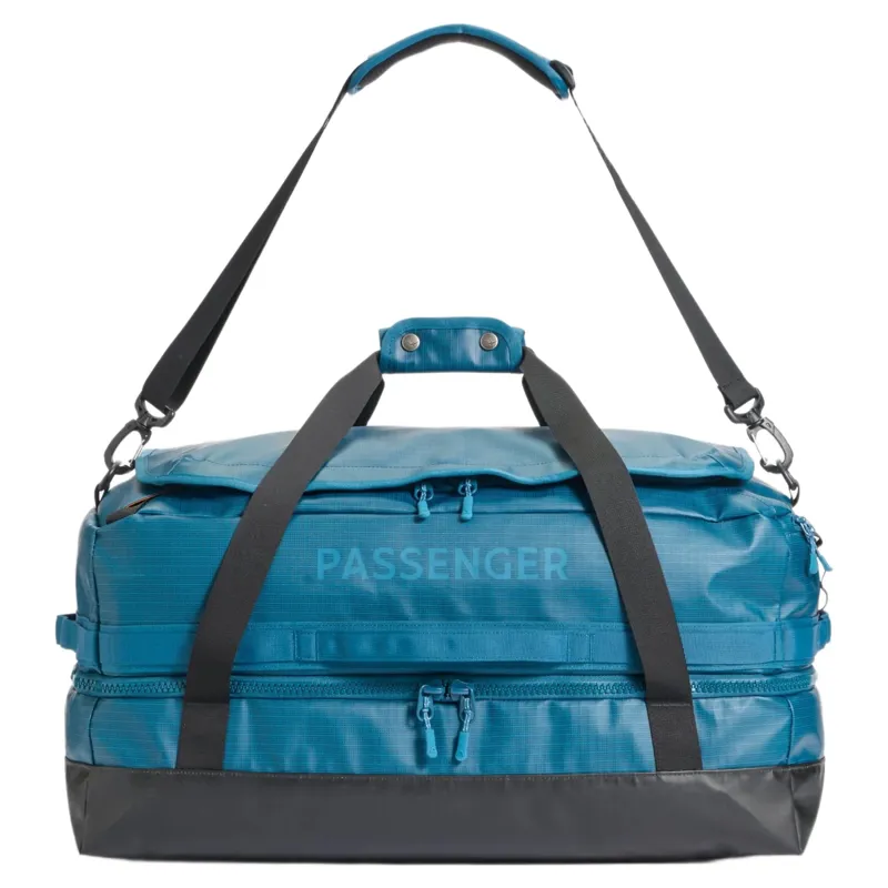 Passenger Roamer Recycled 60L Split Duffel Bag in Tidal Blue