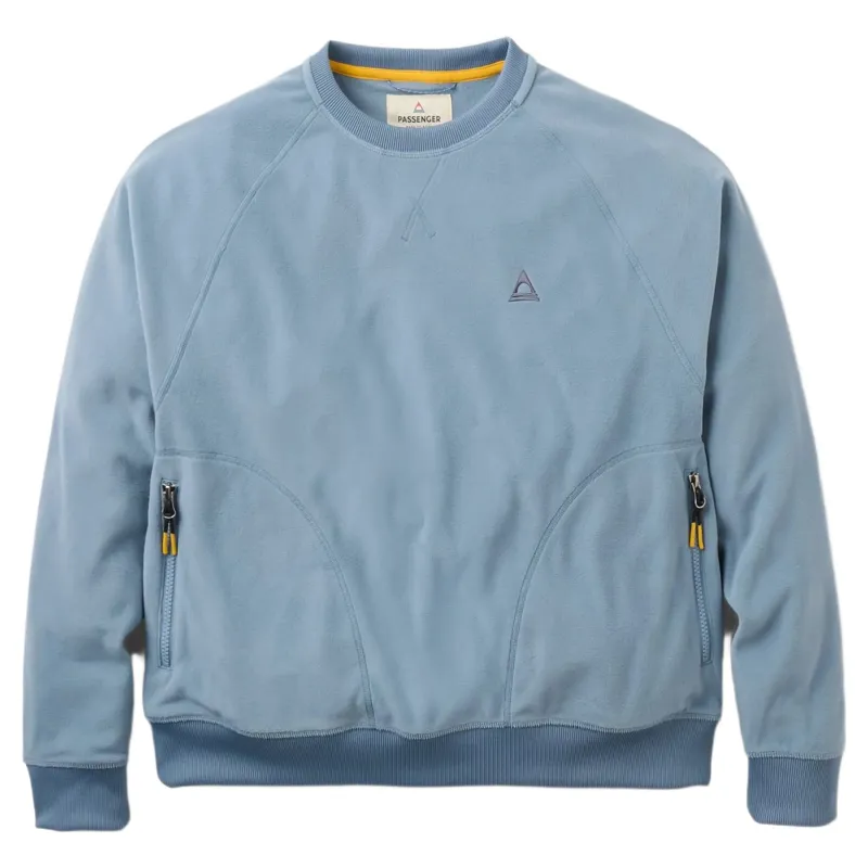 Passenger Women's Ayla Micro Polartec Crew Fleece in Stormy Blue
