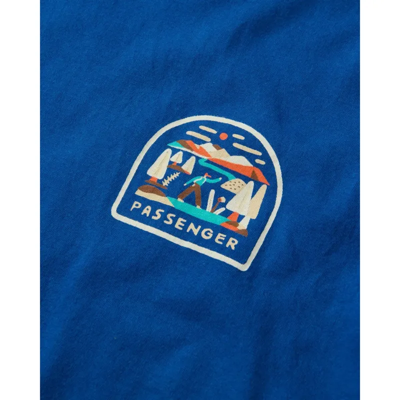 Passenger Women's Lost Patch Organic Cotton T-Shirt in Blue Navy-3