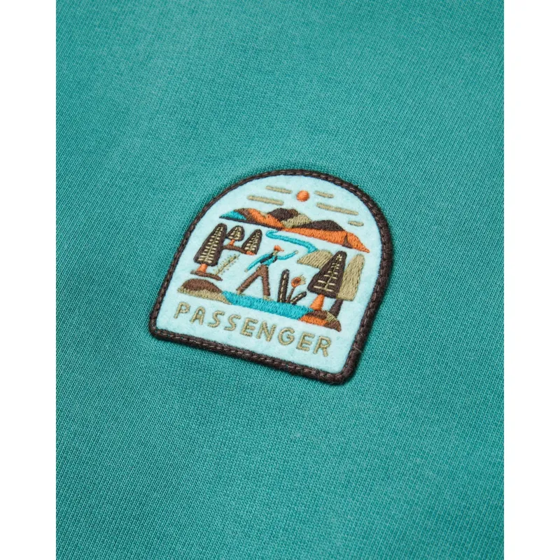 Passenger Womens Downtime Heavyweight Sweatshirt in Pacific Green-1