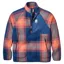 Passenger Womens Home Recycled Sherpa Fleece in Rich Navy / Red Ochre Check