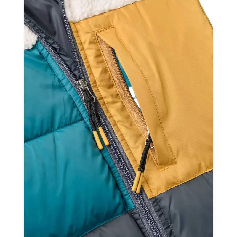Passenger Womens Inspire Recycled Insulated Hooded Jacket 2 in Charcoal / Mediterranean-1