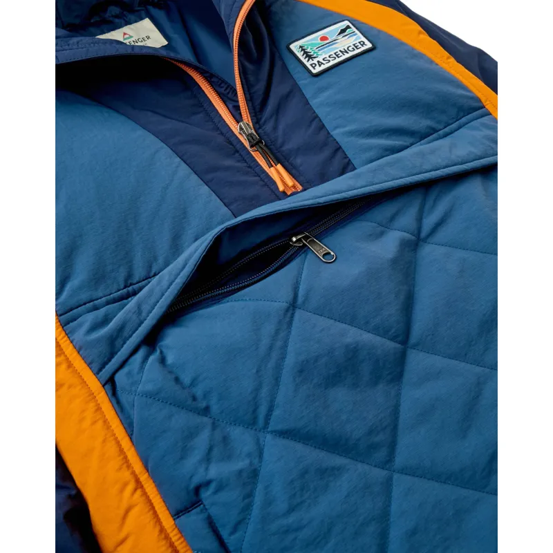 Passenger Womens Ocean Recycled Insulated Anorak in Rich Navy / Dark Denim-1