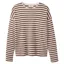 Passenger Womens Panorama Striped L/S T-Shirt in Chestnut