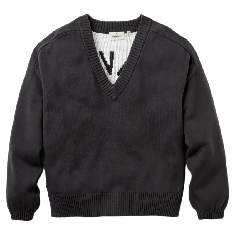 Passenger Womens Penida Knitted Jumper in Faded Black