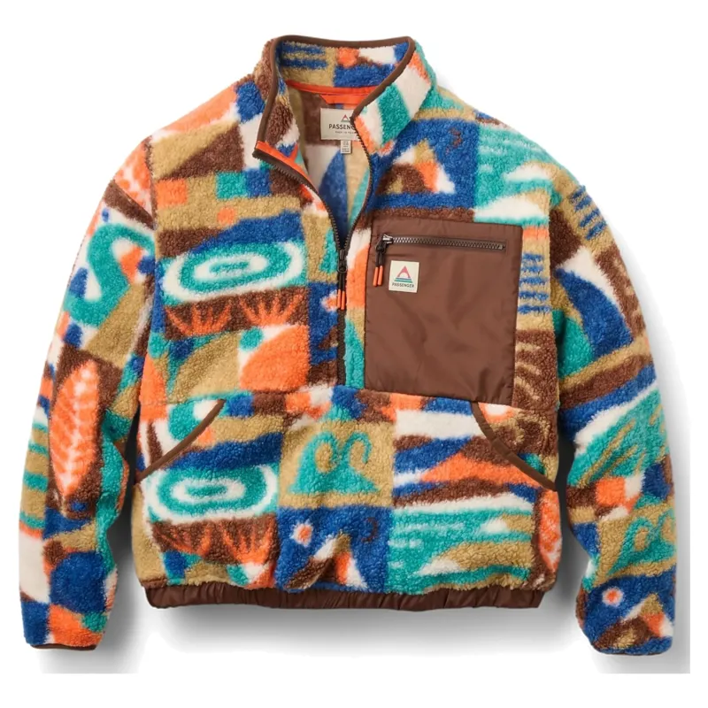 Passenger Womens Ravi Recycled Sherpa Fleece in Lost On Purpose Pacific Green