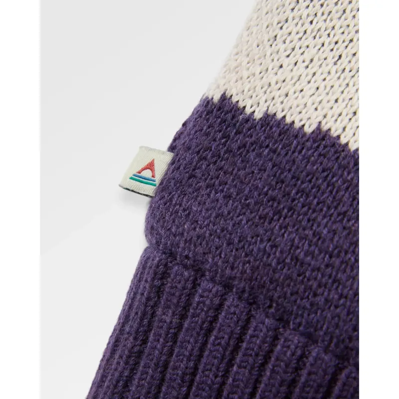 Passenger Womens Squall Windproof Full-Zip Knitted Jumper in Scenic Deep Plum-5