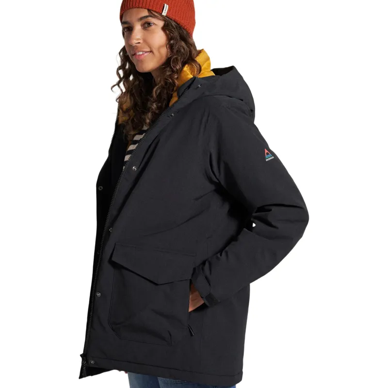 Passenger Womens Telluride Recycled Waterproof Parka in Black-2