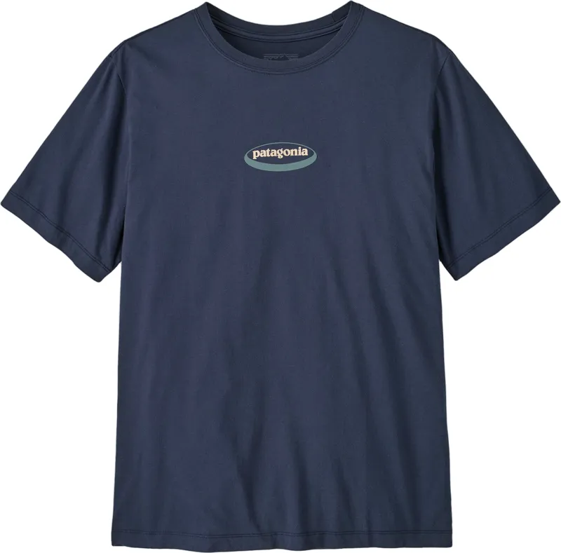 Patagonia 95 Oval Logo Men's T-Shirt in New Navy/Kaleido